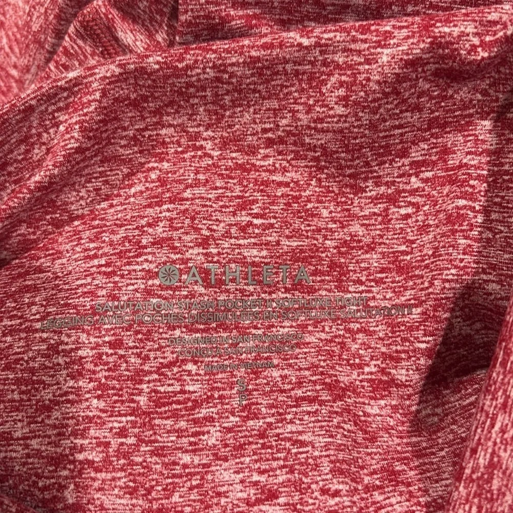 Athleta Salutation Stash Pocket II Softluxe Tight Leggings Antique Red